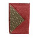 Furoshiki Shantung Double Sided Japanese Wrapping Cloth (Same Komon-Shark Skin & Hemp Leaf, Rusted Vermillion & Blackish Green 100x100cm)