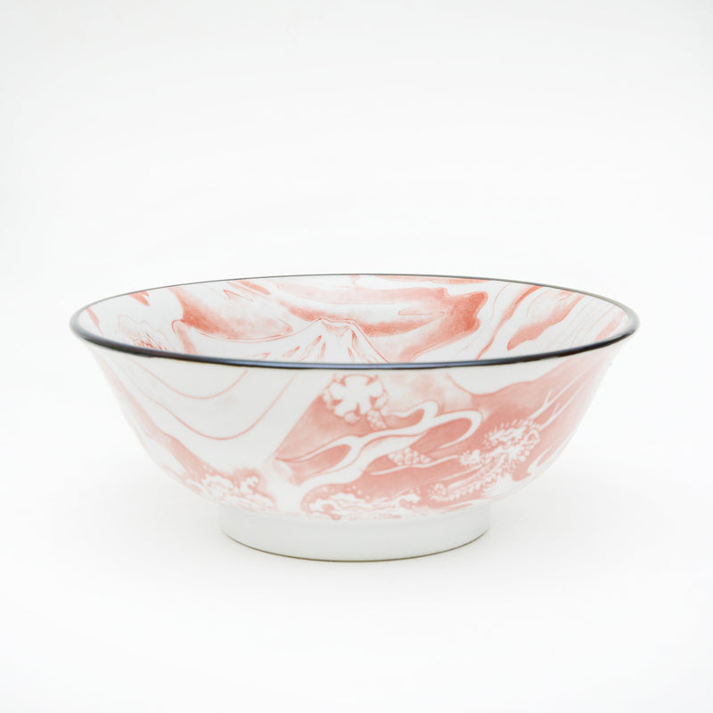 Ramen Bowl (Ceramic/Not Dishwasher Safe/Dragon/1200ml/8cm/dia.20.5cm/SMCol(s): Red)