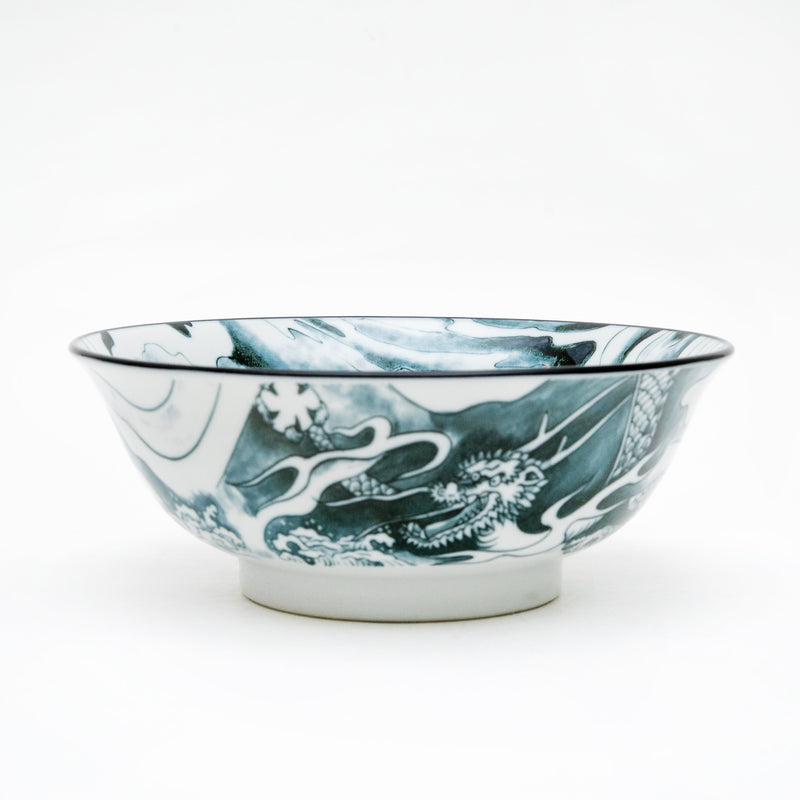 Ramen Bowl (Ceramic/Not Dishwasher Safe/Dragon/1200ml/8cm/dia.20.5cm/SMCol(s): Black)