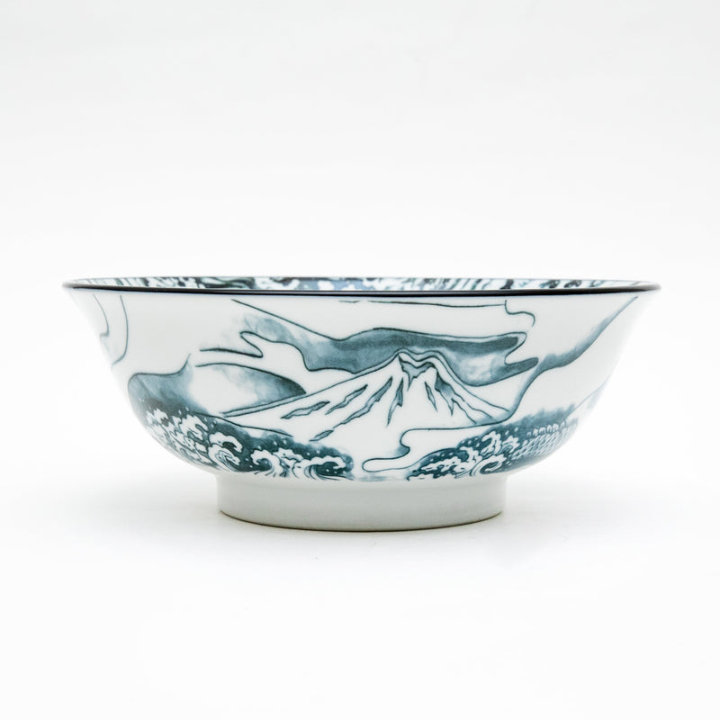 Ramen Bowl (Ceramic/Not Dishwasher Safe/Dragon/1200ml/8cm/dia.20.5cm/SMCol(s): Black)