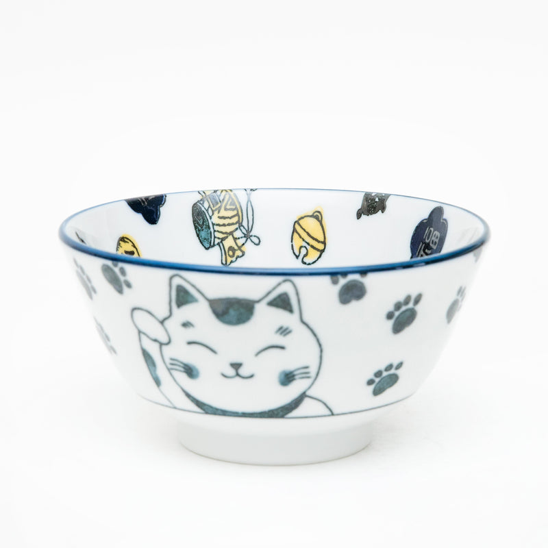 Bowl (Ceramic/Lucky Cat/6.8cm/dia.13.2cm/SMCol(s): Navy)