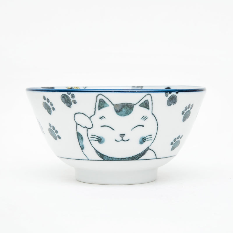 Bowl (Ceramic/Lucky Cat/6.8cm/dia.13.2cm/SMCol(s): Navy)