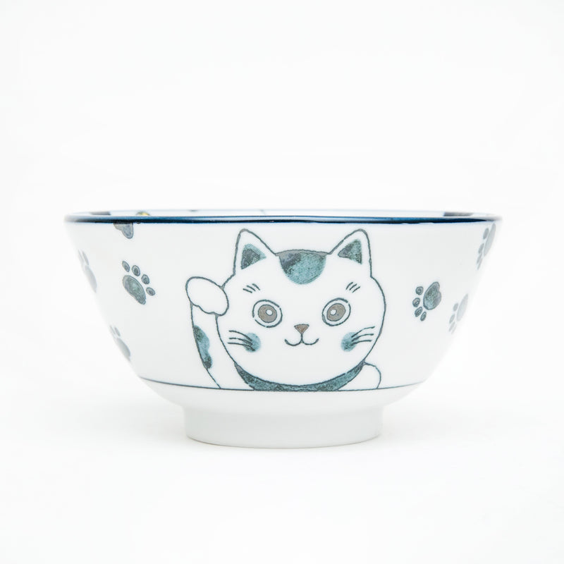 Bowl (Ceramic/Lucky Cat/6.8cm/dia.13.2cm/SMCol(s): Navy)