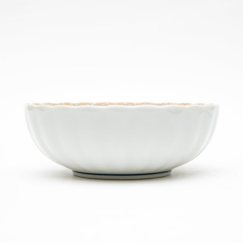 Bowl (Pottery/Microwave & Dishwasher Safe/Momoyama Peony/5cm/dia.14cm/SMCol(s): Red)