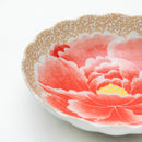 Shallow Bowl (Pottery/Microwave & Dishwasher Safe/Momoyama Peony/4.8cm/dia.16.8cm/SMCol(s): Red)