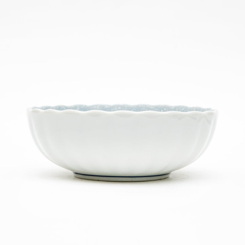 Bowl (Pottery/Microwave & Dishwasher Safe/Momoyama Peony/5cm/dia.14cm/SMCol(s): Blue)