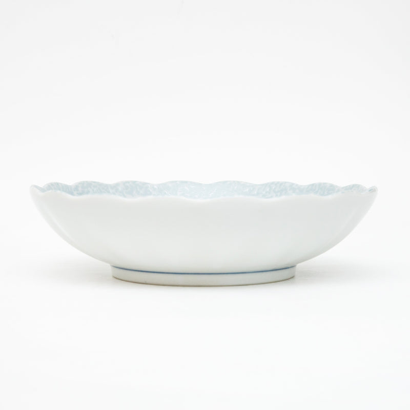 Deep Plate (Pottery/Microwave & Dishwasher Safe/Momoyama Peony/5.2cm/dia.20.7cm/SMCol(s): Blue)