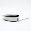 Mess Tin (Stainless Steel/Foldable Handle/For Outdoor/600 mL/16.5x12.6x5cm/SMCol(s): Silver)