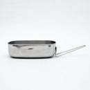 Mess Tin (Stainless Steel/Foldable Handle/For Outdoor/600 mL/16.5x12.6x5cm/SMCol(s): Silver)