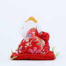 Yakushigama Ceramic Lucky Cat in Kimono Left Paw Raised