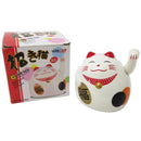 Beckoning Cat Cat 7.5X8X9cm White