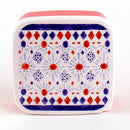 Amifa Plastic Lunch Box (Polish Flowers/Square/500mL)