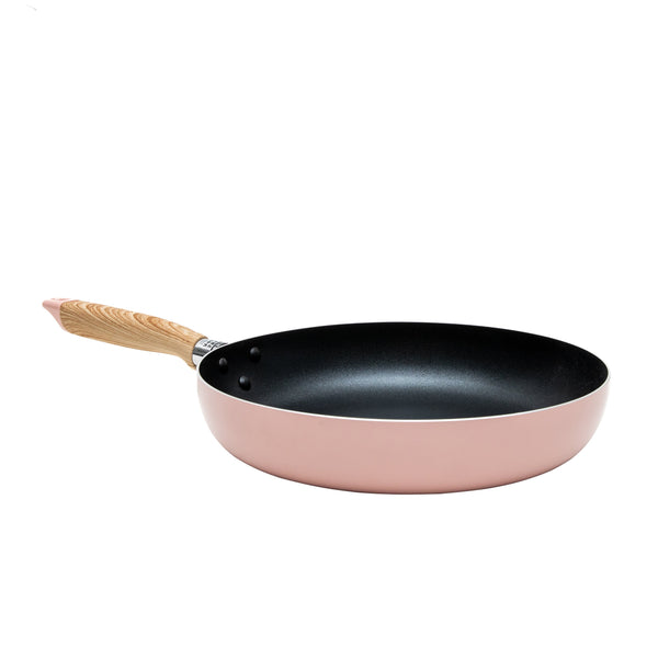 Frying Pan (Non-Stick/Fluorine Coating/Compatible with Induction & Gas Cooktops/28cm/48x28x10cm/SMCol(s): Pink)