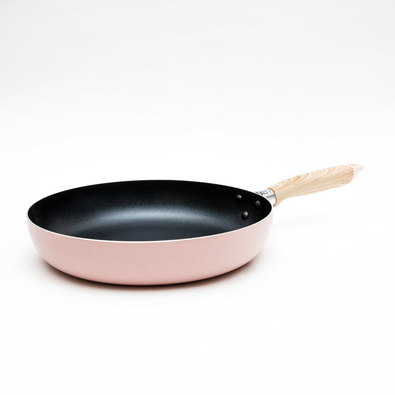 Frying Pan (Non-Stick/Fluorine Coating/Compatible with Induction & Gas Cooktops/28cm/48x28x10cm/SMCol(s): Pink)