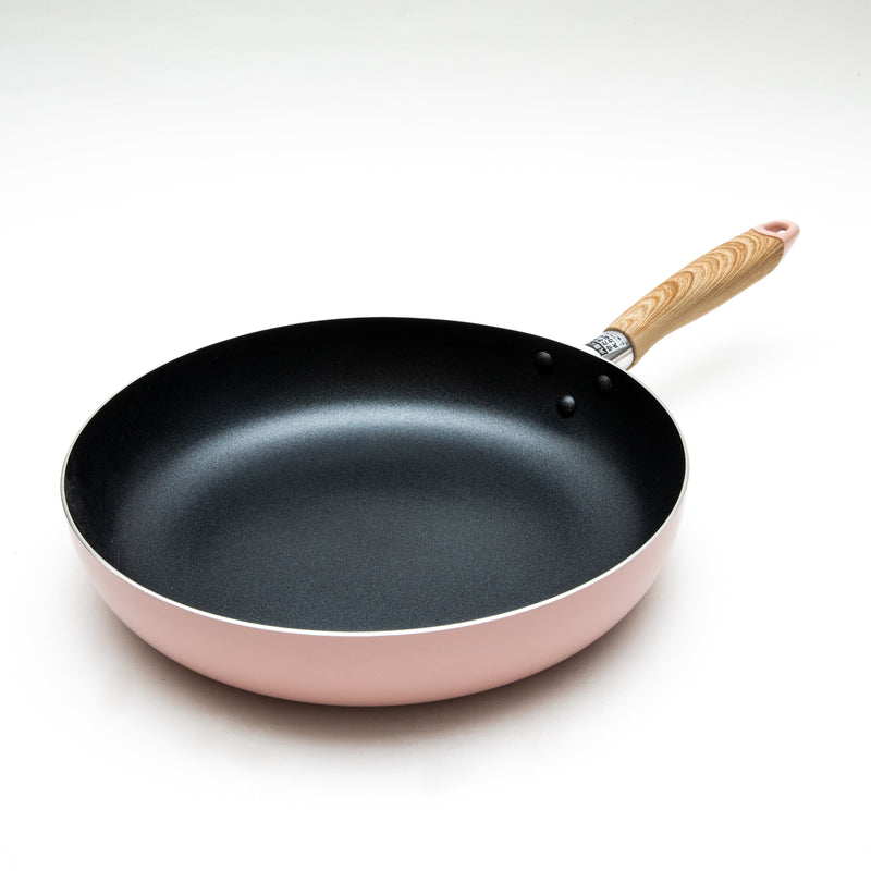 Frying Pan (Non-Stick/Fluorine Coating/Compatible with Induction & Gas Cooktops/28cm/48x28x10cm/SMCol(s): Pink)