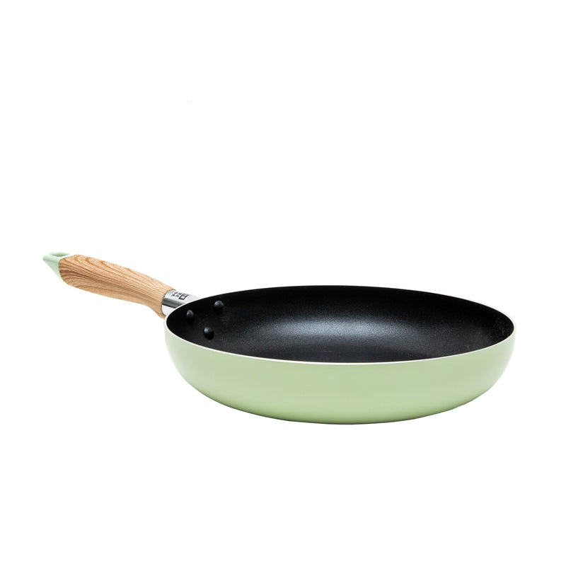 Frying Pan (Non-Stick/Fluorine Coating/Compatible with Induction & Gas Cooktops/26cm/44.5x26x7.5cm/SMCol(s): Green)