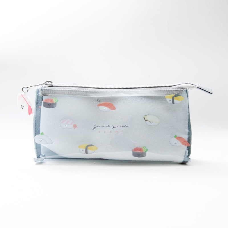 Pencil Case (2 Compartments/One Side Clear/5x19x9cm)