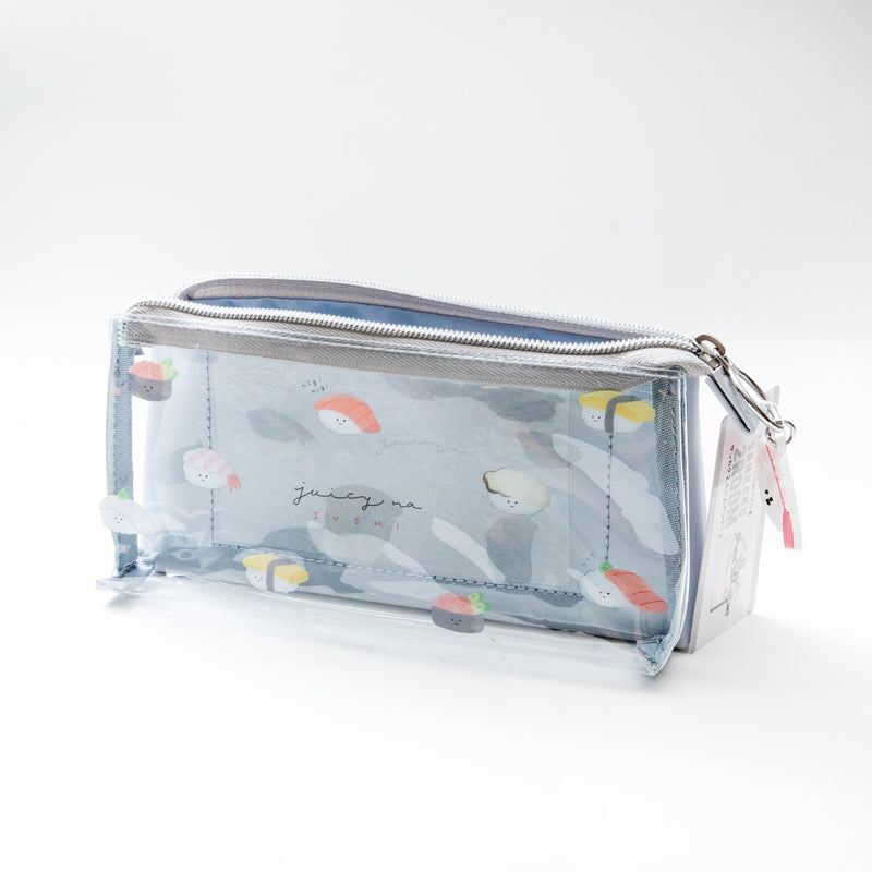 Pencil Case (2 Compartments/One Side Clear/5x19x9cm)