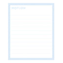 Memo Pad Refills (Ruled/For Clipboard/8.5x10.5cm (60 Sheets/Feuilles)/Kamio Japan/MOTiON/SMCol(s): Blue,White)