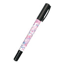 Marker Pen (Permanent Ink/Double-Ended: Thin, Extra Thin/Unicorn Rosette/Black/Kamio Japan/SMCol(s): Black,Pink)