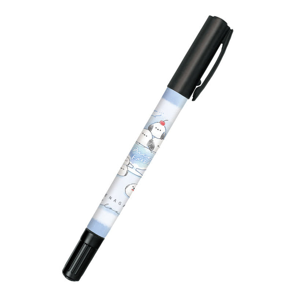 Marker Pen (Permanent Ink/Double-Ended: Thin, Extra Thin/Long-Tailed Tit Float/Black/Kamio Japan/SMCol(s): Black,Blue)