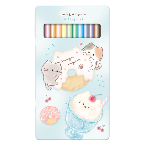 Coloured Pencils (With Tin Case/12 Colours/Mogunyan/12 Colours: Black, Brown, Light Beige, Purple, Blue, Light Blue, Green, Light Green, Yellow, Orange, Red, Pink/Kamio Japan/SMCol(s): 12-Col)