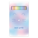 Coloured Pencils (With Tin Case/12 Colours/Mon Petit Chaton/12 Colours: Black, Brown, Light Beige, Purple, Blue, Light Blue, Green, Light Green, Yellow, Orange, Red, Pink/Kamio Japan/SMCol(s): 12-Col)