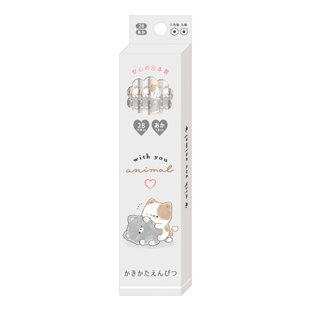 Pencils (2B/With You Cat/Hexagonal/Round/Red Lead/Black Lead/Kamio Japan/SMCol(s): Grey,Red)