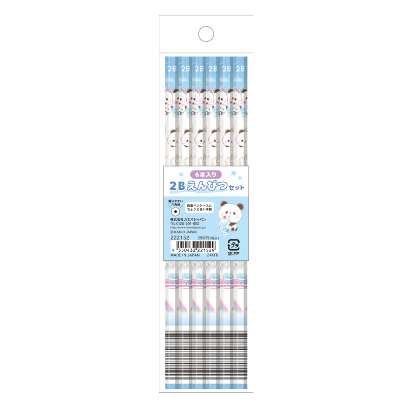 Pencils (2B/Mochimochi Panda/Black Lead/Kamio Japan/SMCol(s): Blue)