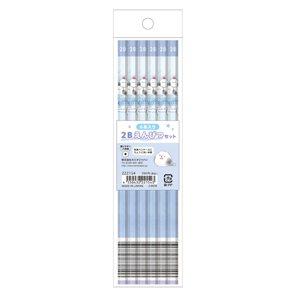 Pencils (2B/Long-Tailed Tit Float/Black Lead/Kamio Japan/SMCol(s): Blue)