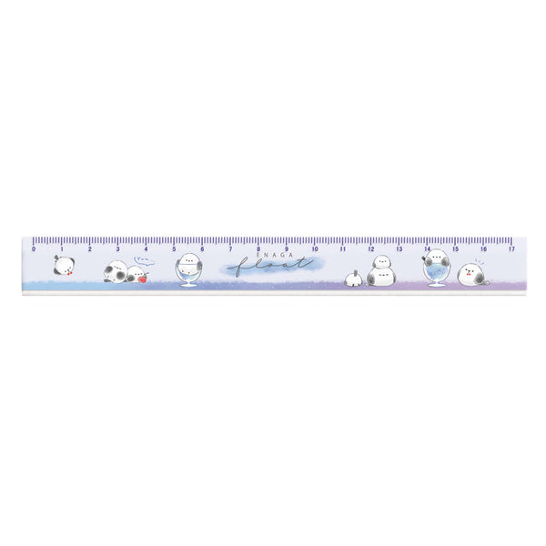 Ruler (Long-Tailed Tit Float/0.2x18x21cm/Kamio Japan/SMCol(s): Blue)
