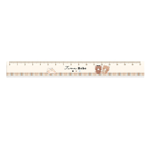 Ruler (Fuwafuwa Bebe/0.2x18x21cm/Kamio Japan/SMCol(s): Beige)