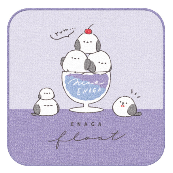 Towel (Mini/Long-Tailed Tit Float/20x20cm/Kamio Japan/SMCol(s): Blue)