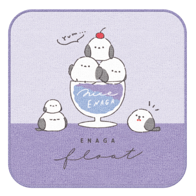 Towel (Mini/Long-Tailed Tit Float/20x20cm/Kamio Japan/SMCol(s): Blue)