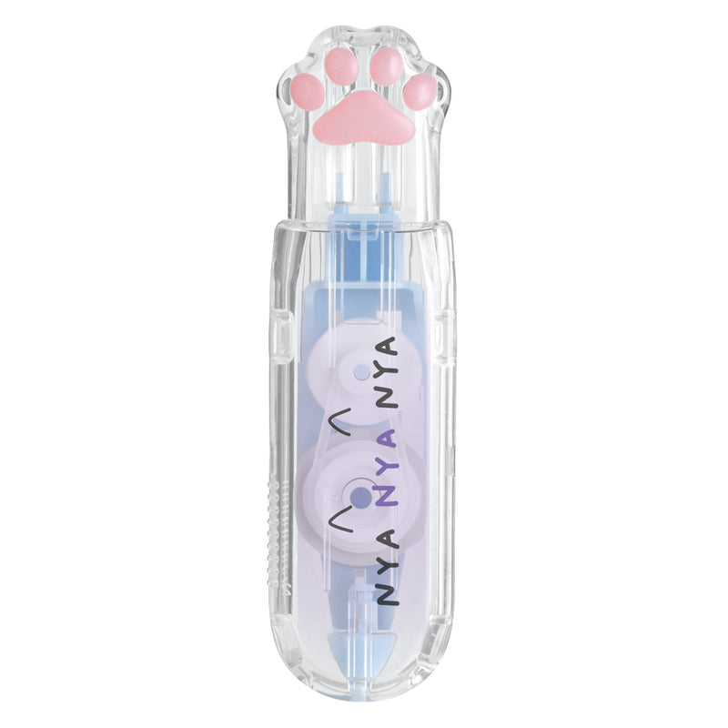 Correction Tape (Retractable/Cat Paw/"NYA NYA NYA"/5mmx6m/1.5x2.5x9cm/Kamio Japan/SMCol(s): Purple)