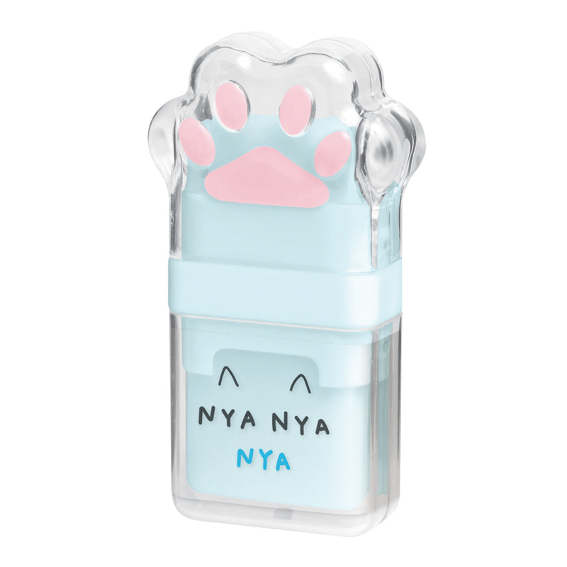 Eraser (With Roller for Cleaning/Cat Paw/"NYA NYA NYA"/1x9x13.5cm/Kamio Japan/SMCol(s): Blue)