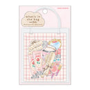 Kamio What'S In The Bag 8 Designs With Pvc Pouch Beauty Products Sticker Flakes  32 pcs