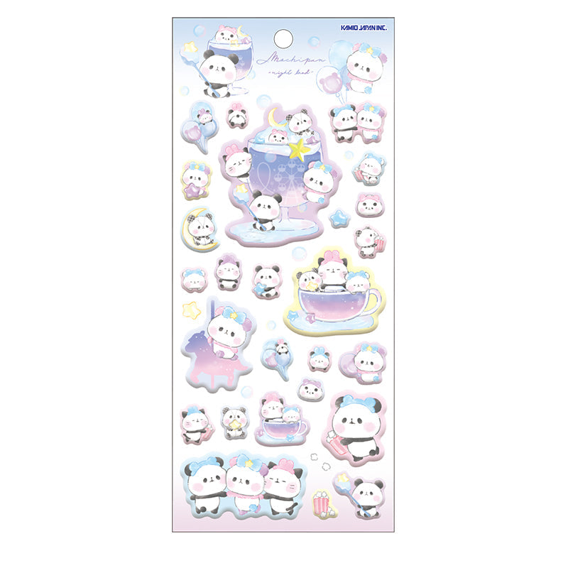 Stickers (Super Squishy/Mochi Panda/Amusement Park/Sheet Size: H22xW10cm/Kamio Japan/SMCol(s): Blue)
