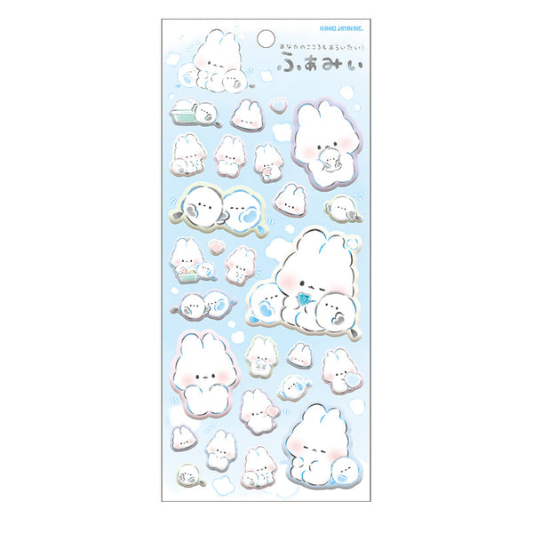 Stickers (Super Squishy/Fuwamy Animals/Sheet Size: H22xW10cm/Kamio Japan/SMCol(s): Blue)