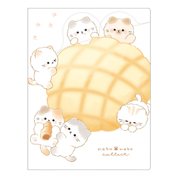 File Folder (4 Die-Cut Pockets/Neko Neko Collect Cats/23.5x31cm/Crux/SMCol(s): Beige)