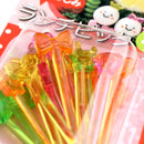 Food Picks (Girl*5-Types/4xCol/1.5x5.2x0.35cm (20pcs))