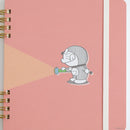 Doraemon Spiral With Elastic Band 5Mm Grid Double Sided Shrink Ray Graph Ruled Notebook  70 Sheets