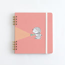 Doraemon Spiral With Elastic Band 5Mm Grid Double Sided Shrink Ray Graph Ruled Notebook  70 Sheets