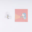 Green Flash Doraemon Sticker Set Small Light