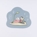 Green Flash Doraemon Die Cut Postcard Time Machine