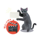 Ornament (Gacha Blind Box Figurine/Cat/Sound Director: 5.2X5Cm, Annoucer: 5X2.5Cm, Ad1: 4.8X5Cm, Camera Man: 5X3Cm, Ad2: 5X3.5Cm/Yell/Smcol(S): White/Black/White,Black)
