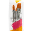 Paint Brushes (Flat/No.4: H18.5cm, No.8: H19.5cm, No.12: H20cm/3pcs/SMCol(s): White)