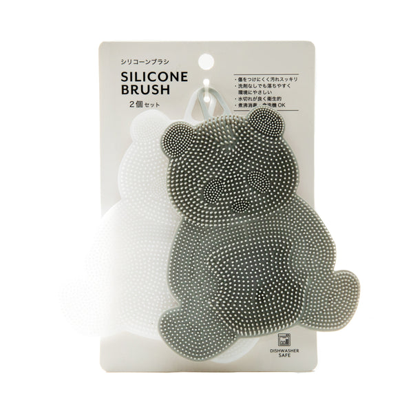 Silicone Sponges (Die-Cut/Panda/2x11x12.3cm (2pcs)/SMCol(s): White,Grey)