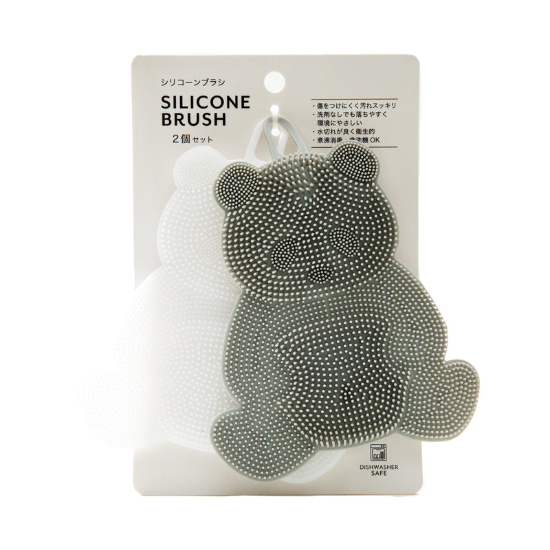 Silicone Sponges (Die-Cut/Panda/2x11x12.3cm (2pcs)/SMCol(s): White,Grey)