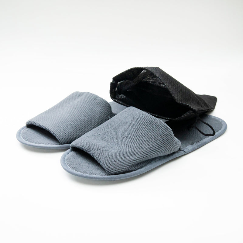 Slippers (Foldable/With Storage Bag/Women/25.5cm/1 Pair/Paire/SMCol(s): Black)